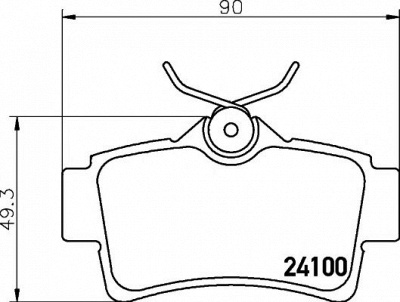 HELLA PAGID 8db355013021 -  Комплект тормозных колодок, дисковый тормоз